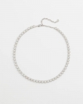 Chicos Silvertone Tennis Necklace - SILVER