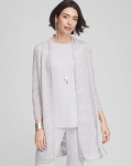 Chicos Travelers™ Zebra-Motif Metallic Cardigan - DOVE GRAY Chicos Travelers™ Zebra-Motif Metallic Cardigan - DOVE GRAY
