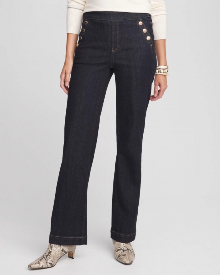 Chicos Pull-On Wide Leg Jean - CRESTONE PEAK RINSE
