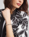 Chicos Silver-tone Medium Bead Stretch Bracelet - SILVER