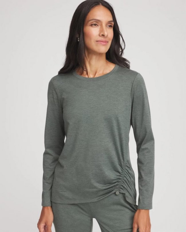 Chicos Zenergy® Cloud Asymmetrical Top - EUCALYPTUS