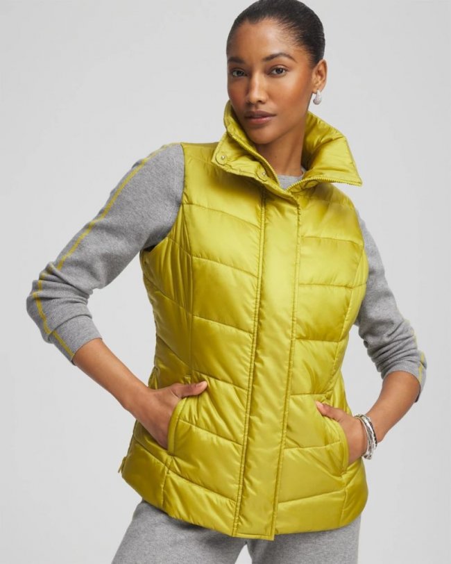 Chicos Zenergy® Quilted Vest - LIME ZEST