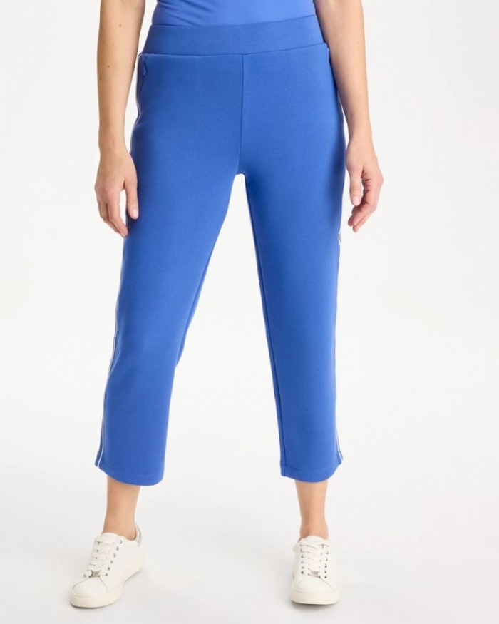 Chicos Zenergy® Soft Pique Cropped Pants - AMPARO BLUE