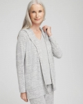 Chicos Zenergy® Soft Essentials Long Hooded Cardigan - SALT AND PEPPER Chicos Zenergy® Soft Essentials Long Hooded Cardigan - SALT AND PEPPER