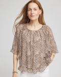 Chicos Animal Print Georgette Blouse - ECRU Chicos Animal Print Georgette Blouse - ECRU