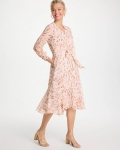 Chicos Cheetah Georgette Tie Shirtdress - SWEET BLOSSOM