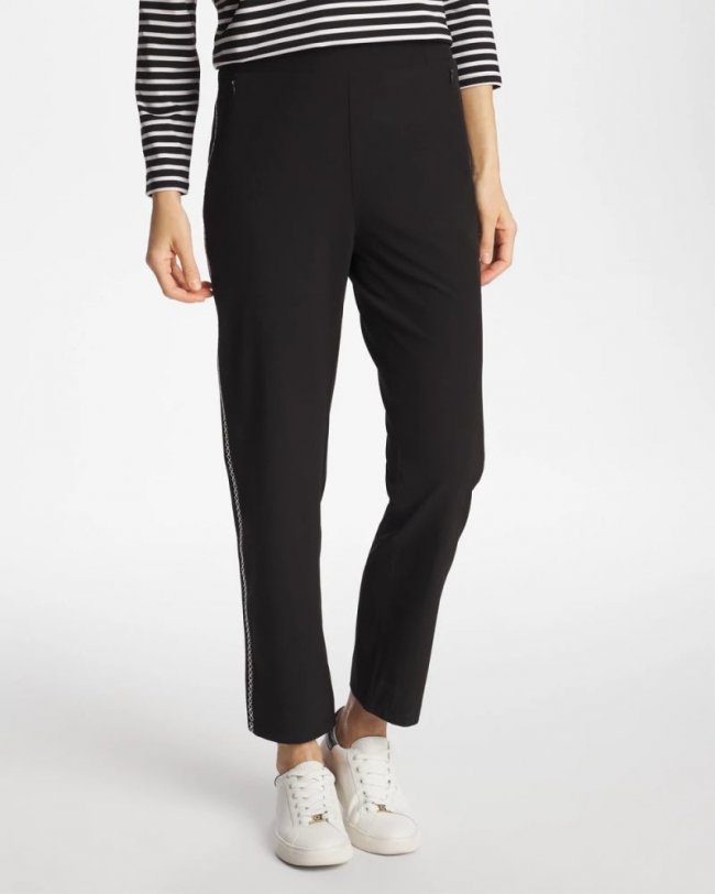 Chicos Zenergy® UPF Lattice-Trim Ankle Pants - BLACK Chicos Zenergy® UPF Lattice-Trim Ankle Pants - BLACK