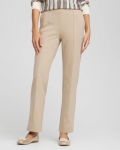 Chicos Juliet Straight Ankle Pants - TAUPE HEATHER