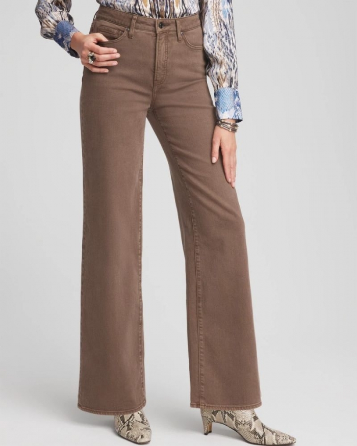 Chicos So Slimming® High Rise Wide Leg Jeans - WARM MOCHA