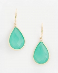 Chicos Green Teardrop Fishwire Earrings - GREEN