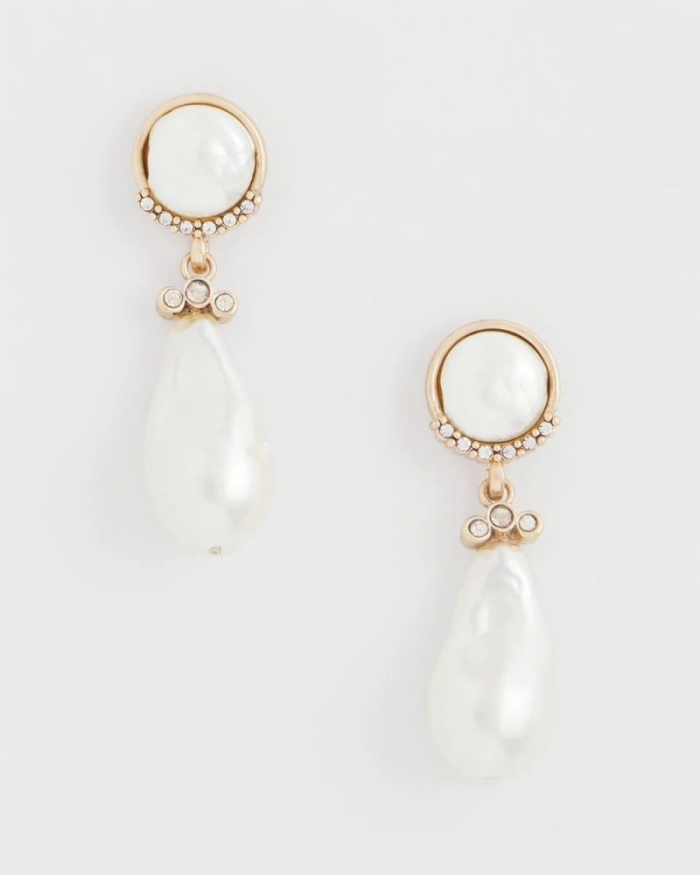 Chicos Faux Pearl Drop Earrings - NEUTRAL