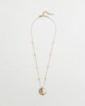Chicos Gold Moon Pendant Necklace - GOLD