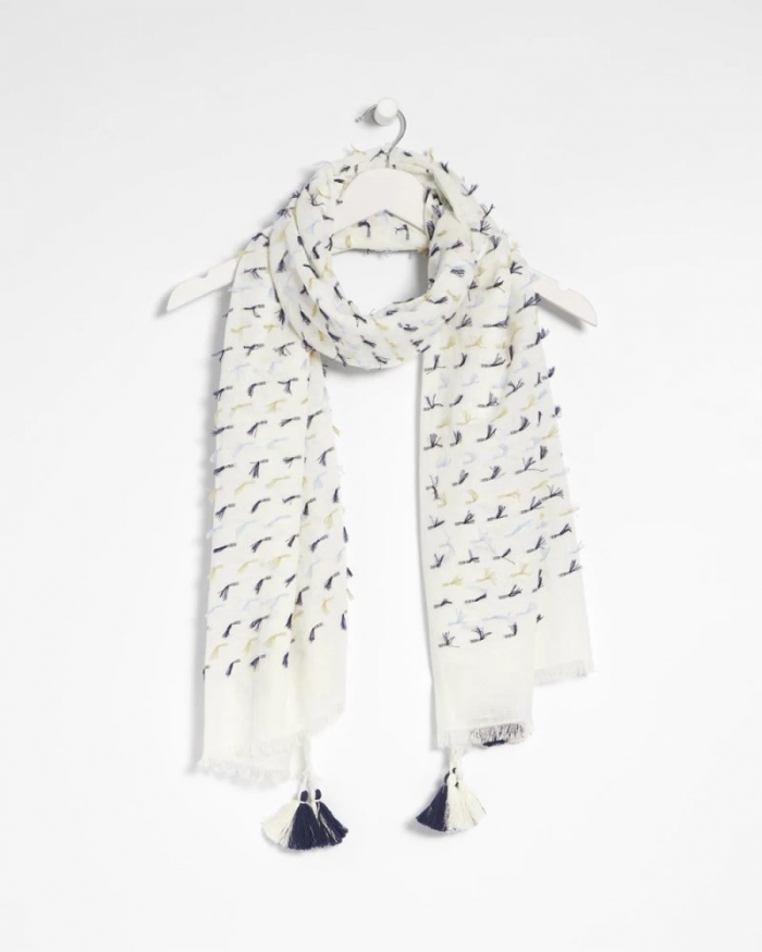 Chicos Fringe Oblong Scarf - MULTI
