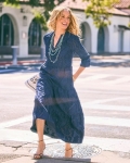 Chicos Tiered Lace Dress - PASSPORT BLUE Chicos Tiered Lace Dress - PASSPORT BLUE