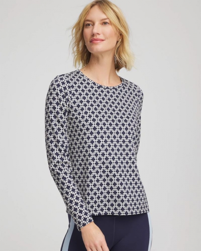 Chicos Zenergy® Chain Top - PASSPORT BLUE