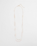 Chicos Pink Double-Strand Necklace - PINK Chicos Pink Double-Strand Necklace - PINK