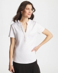 Chicos Zenergy® UPF Ruffle Polo - ALABASTER Chicos Zenergy® UPF Ruffle Polo - ALABASTER