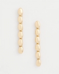 Chicos Gold Linear Bead Earrings - GOLD Chicos Gold Linear Bead Earrings - GOLD