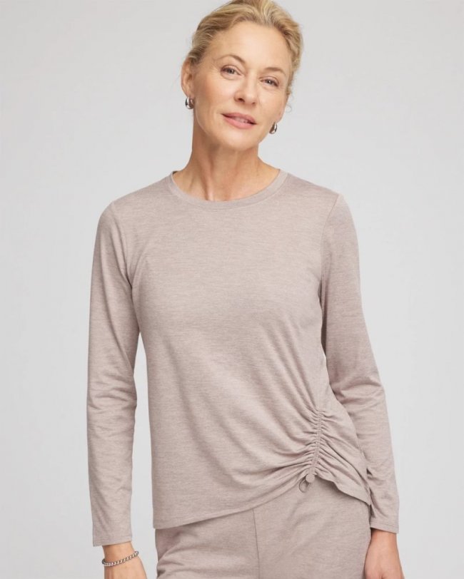 Chicos Zenergy® Cloud Asymmetrical Top - ROCKY MOUNTAIN