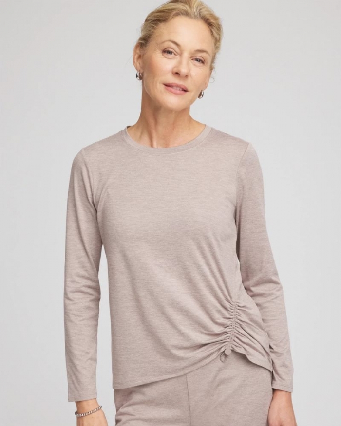Chicos Zenergy® Cloud Asymmetrical Top - ROCKY MOUNTAIN