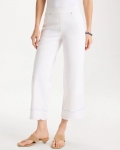 Chicos Petite Pull-On Wide-Leg White Crop Jean - ALABASTER Chicos Petite Pull-On Wide-Leg White Crop Jean - ALABASTER