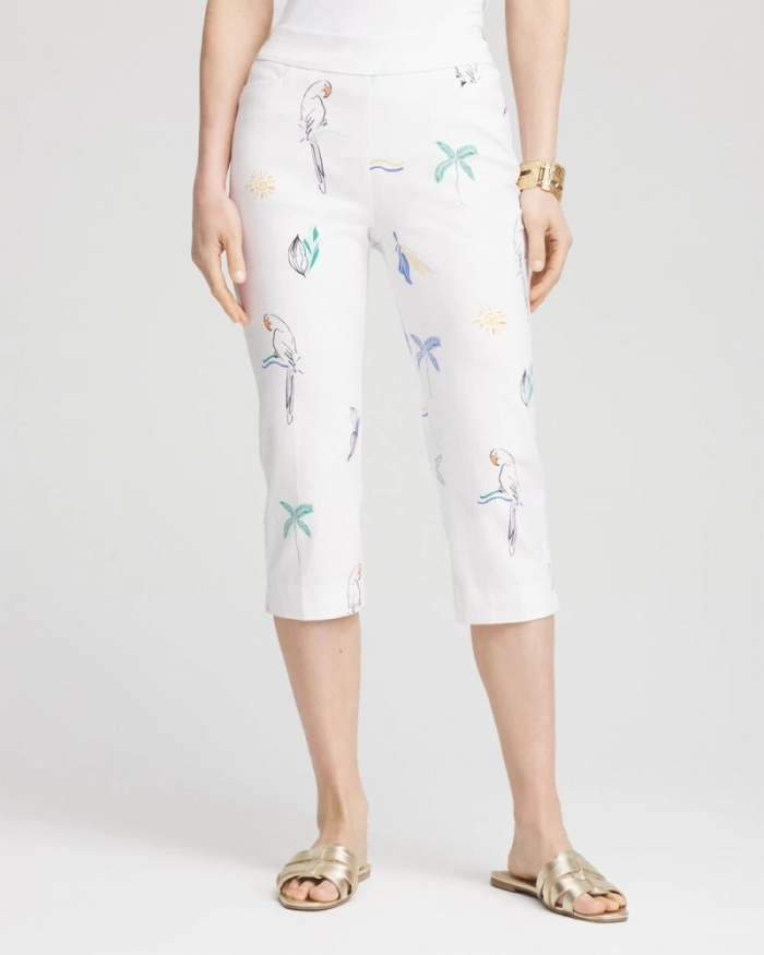 Chicos Brigitte™ Island Pull-On Capri Pants - ALABASTER