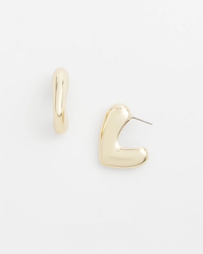 Chicos No Droop® Gold Tone Mini Hoops - GOLD