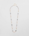 Chicos Pink Art Deco Beaded Necklace - PINK Chicos Pink Art Deco Beaded Necklace - PINK