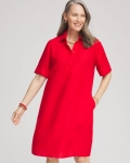 Chicos Linen Shirtdress - RED GLOW Chicos Linen Shirtdress - RED GLOW