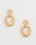 Chicos Crinkle Goldtone Doorknocker Earrings - GOLD Chicos Crinkle Goldtone Doorknocker Earrings - GOLD
