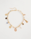 Chicos Genuine Jade Stone Charm Short Necklace - ORCHID Chicos Genuine Jade Stone Charm Short Necklace - ORCHID