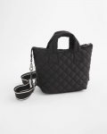 Chicos Quilted Cross Body Sport Tote Bag - BLACK