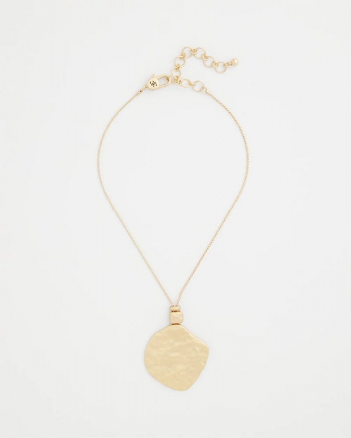 Chicos Short Gold Pendant - GOLD