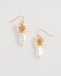 Chicos Pearl Cluster Drop Earrings - PEARL