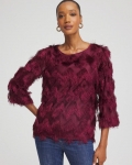 Chicos Chevron Fringe Party Top - DEEP CHIANTI Chicos Chevron Fringe Party Top - DEEP CHIANTI