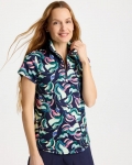 Chicos Zenergy® UPF Blooms Half Zip Polo - BLOSSOM Chicos Zenergy® UPF Blooms Half Zip Polo - BLOSSOM