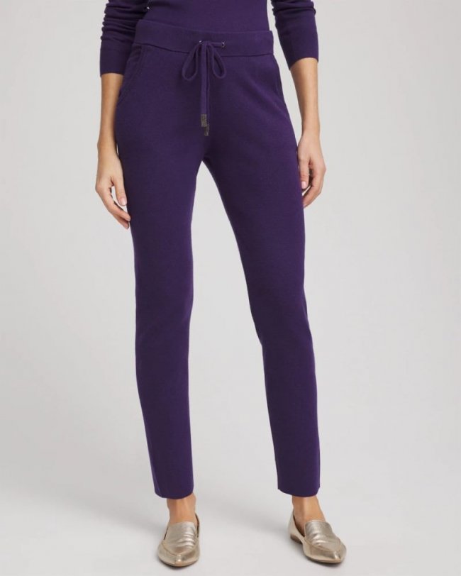 Chicos Zenergy® Luxe Tapered Ankle Pants - PURPLE ELIXIR