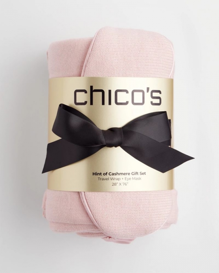Chicos Wrap & Eye Mask Travel Set - ROSE SMOKE