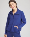 Chicos Zenergy® Ribbed Sweatshirt - DARK HARBOR Chicos Zenergy® Ribbed Sweatshirt - DARK HARBOR