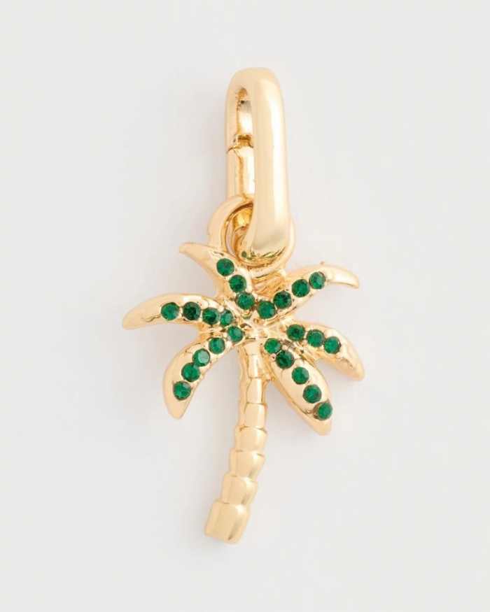 Chicos Palm Tree Charm - GOLD