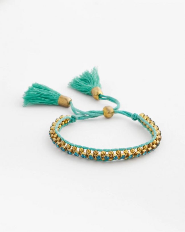 Chicos Adjustable Thread Wrapped Bracelet - TURQUOISE Chicos Adjustable Thread Wrapped Bracelet - TURQUOISE