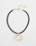 Chicos Gold Tone Rings Pendant Necklace - GOLD Chicos Gold Tone Rings Pendant Necklace - GOLD