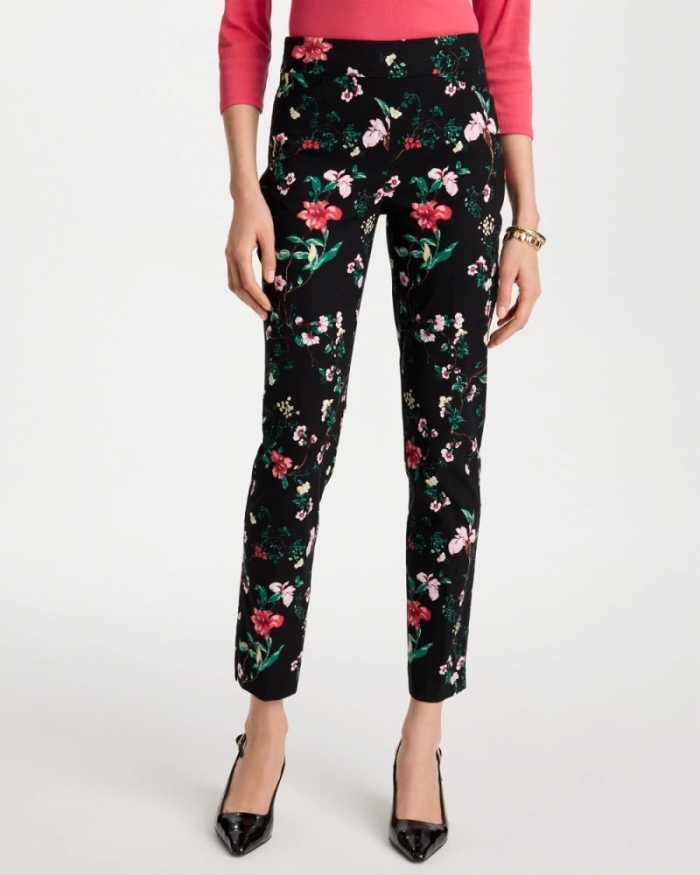 Chicos Kyoto Bloom Brigitte™ Slim Ankle Pants - BLACK