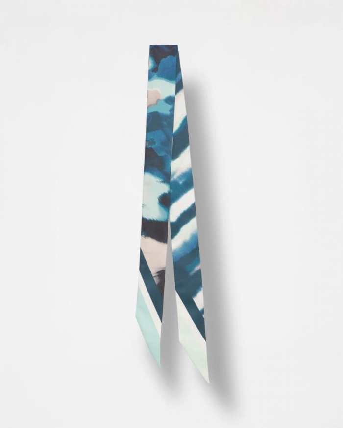Chicos Skylight Double-Sided Skinny Scarf - TEAL SHADOW