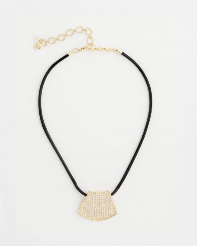 Chicos Gold Glitz Pendant Necklace - GOLD