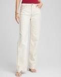 Chicos Sea Salt High-Rise Frayed Jeans - NATURAL SEEDED Chicos Sea Salt High-Rise Frayed Jeans - NATURAL SEEDED