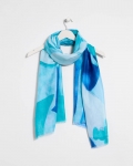 Chicos Sea Spray Oblong Scarf - BLUE Chicos Sea Spray Oblong Scarf - BLUE