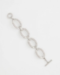 Chicos Large Pave Link Toggle Bracelet - SILVER Chicos Large Pave Link Toggle Bracelet - SILVER