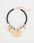 Chicos Crinkle Mixed Metal Bib Necklace - MIXED METALS Chicos Crinkle Mixed Metal Bib Necklace - MIXED METALS