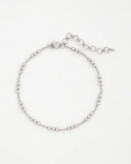 Chicos Silvertone Beaded Necklace - SILVER Chicos Silvertone Beaded Necklace - SILVER